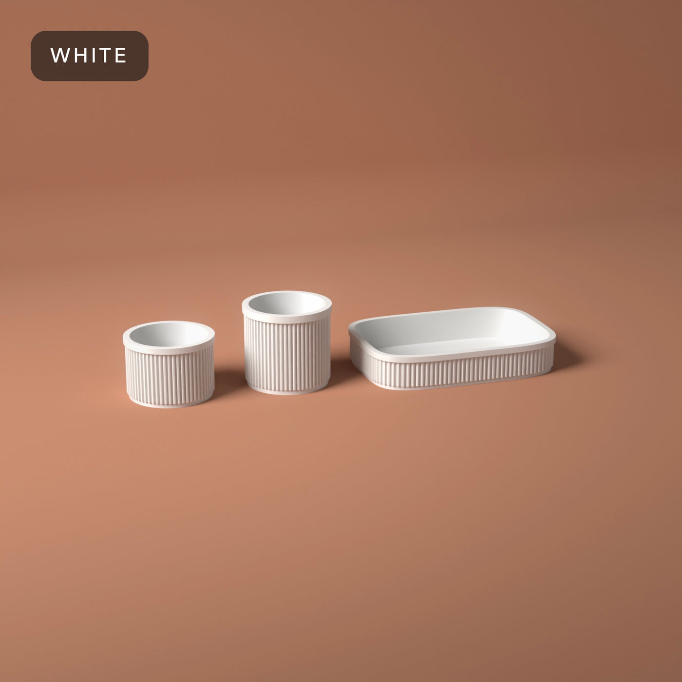 Bathroom Counter Set in White