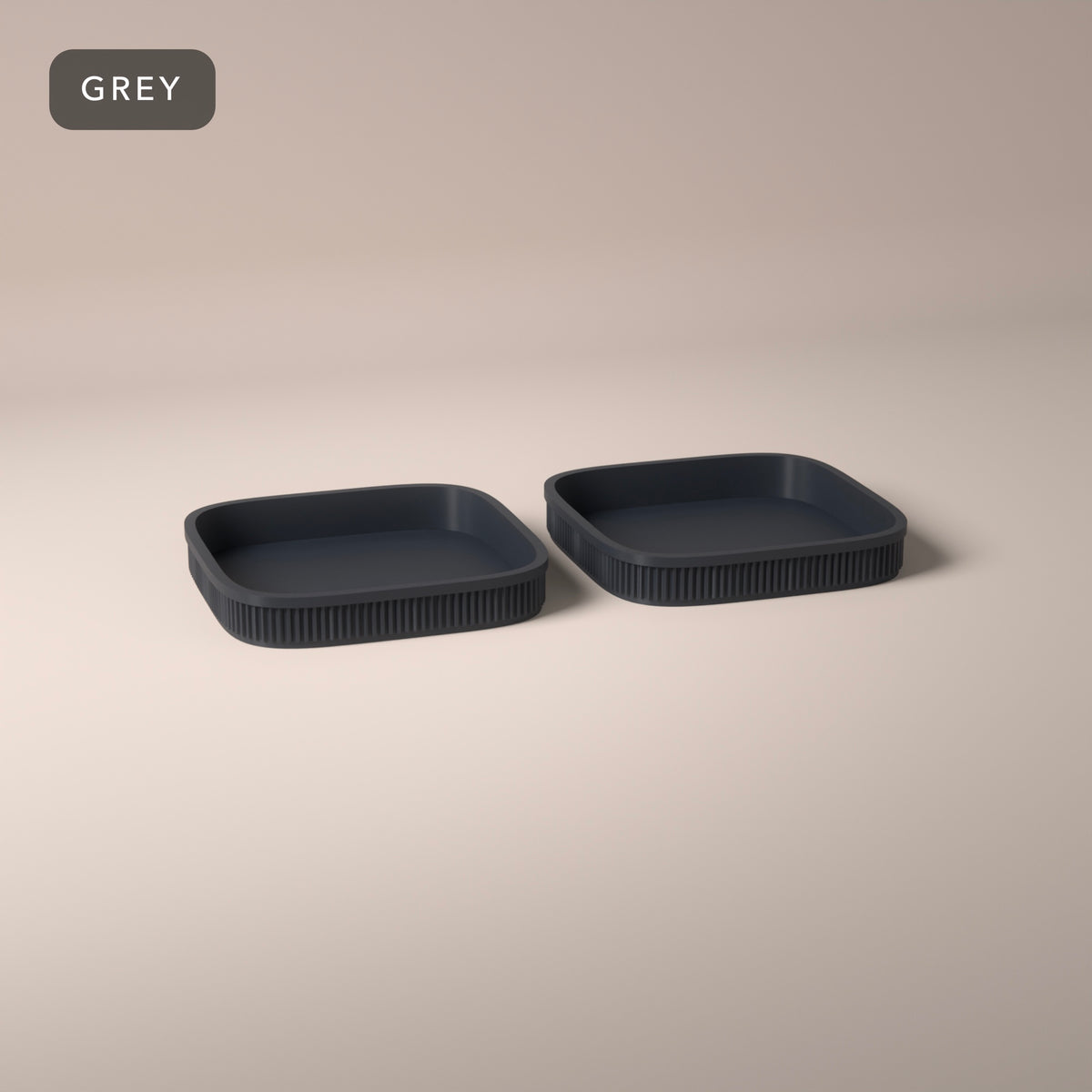 Dice Tray 2-Pack Two Players in Grey
