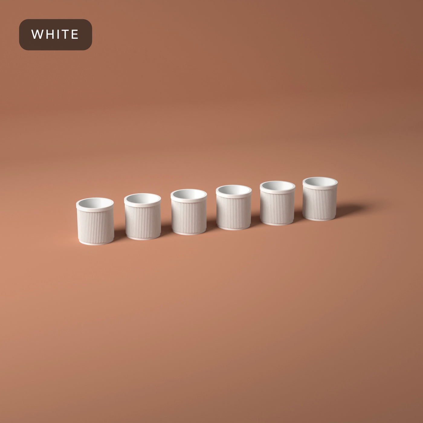 Pencil Pot Classroom 6-Pack in White