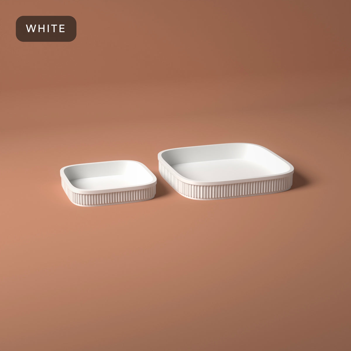 Nesting Dice Trays Set of 2 in White