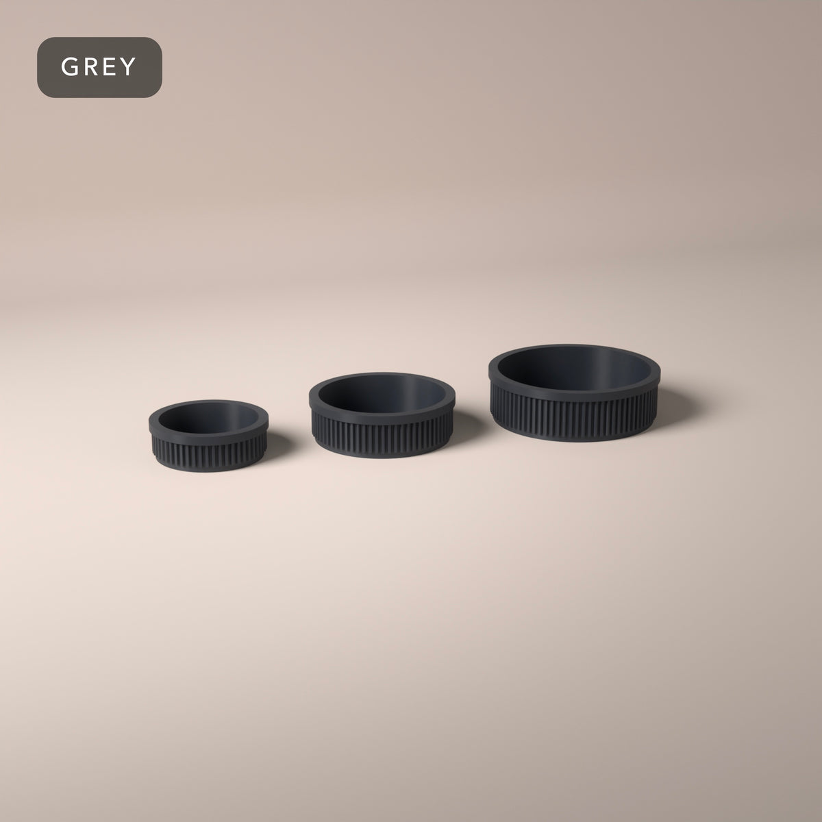 Nesting Ring Dishes Set of 3 in Grey
