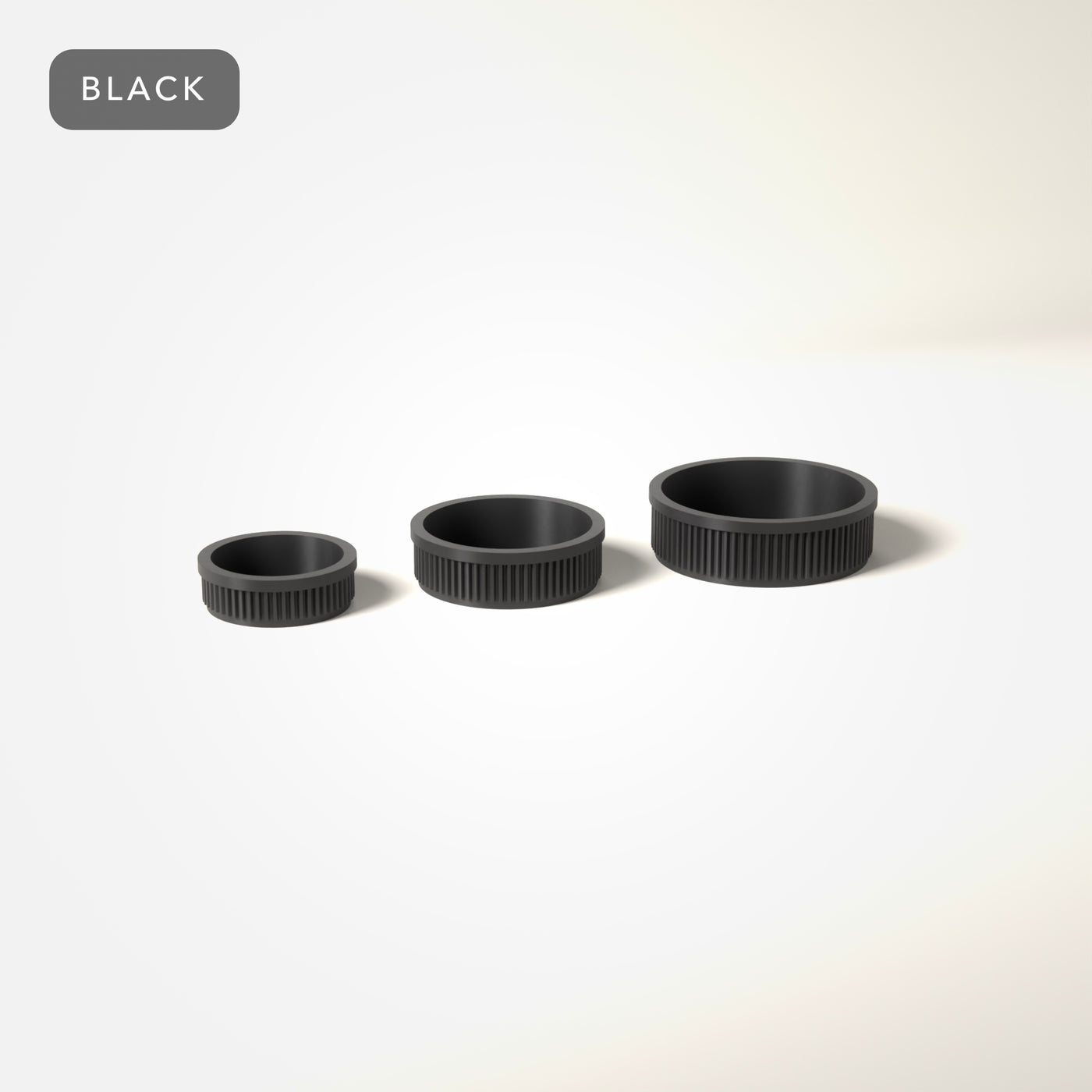 Nesting Ring Dishes Set of 3 in Black