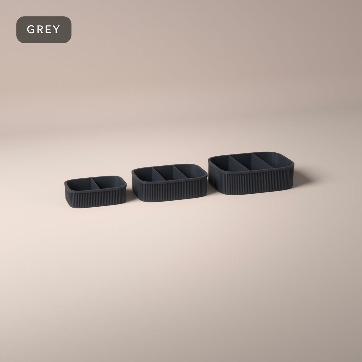 Nesting Snack Boxes Set of 3 in Grey