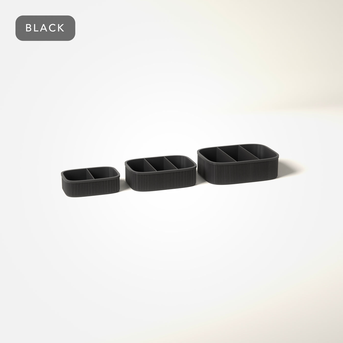 Nesting Snack Boxes Set of 3 in Black