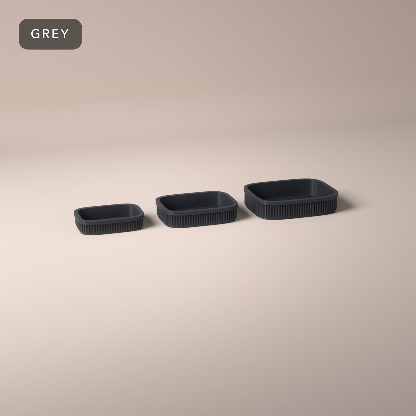 Nesting Trinket Trays Set of 3 in Grey