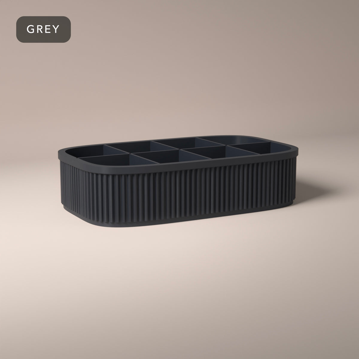 Ribbed Coffee Pod Organiser in Grey