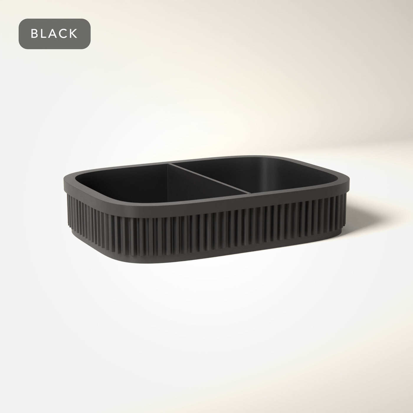 Ribbed Coin and Money Tray in Black