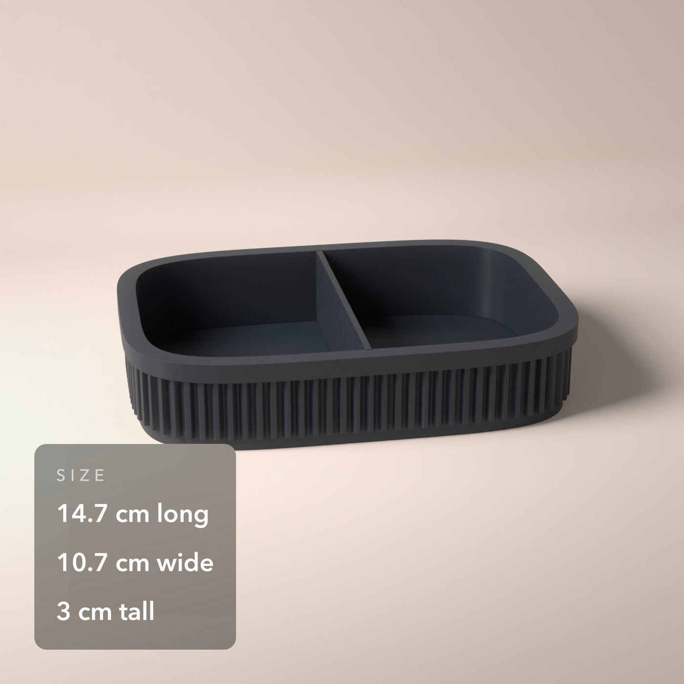 Ribbed Coin and Money Tray in Ribbed Coin and Money Tray, size