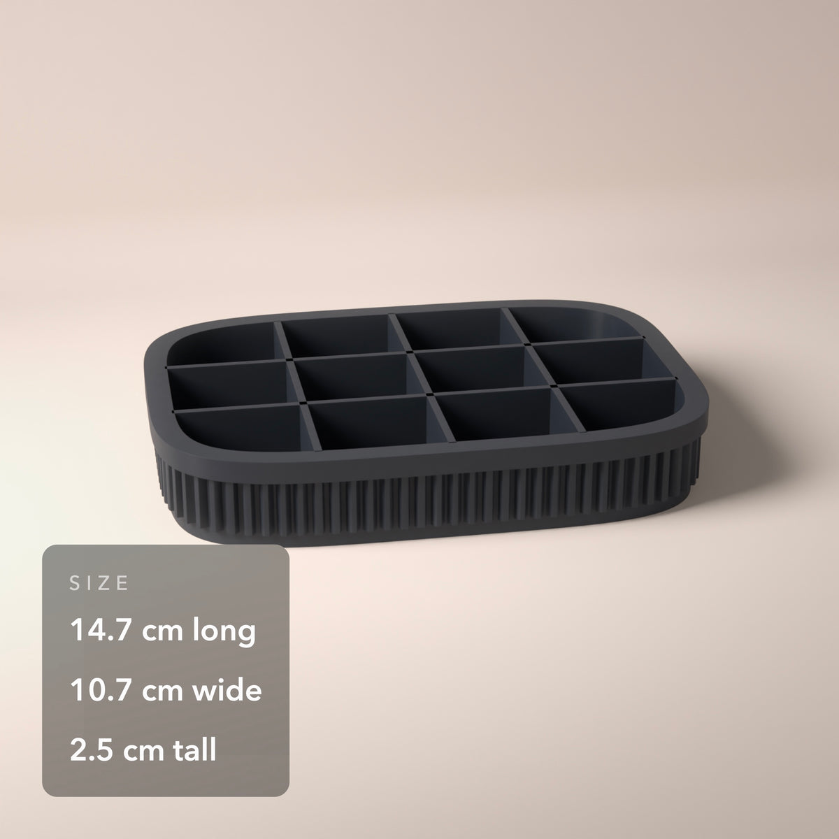 Ribbed Earring Tray in Ribbed Earring Tray, size