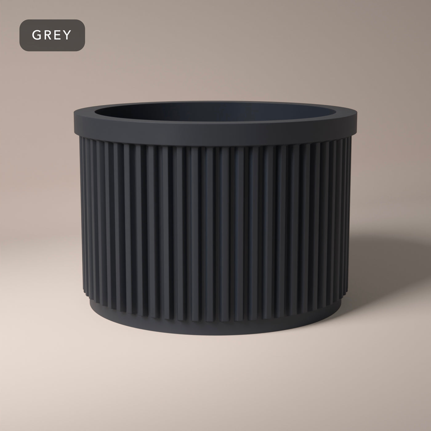 Ribbed Lip Balm Holder in Grey