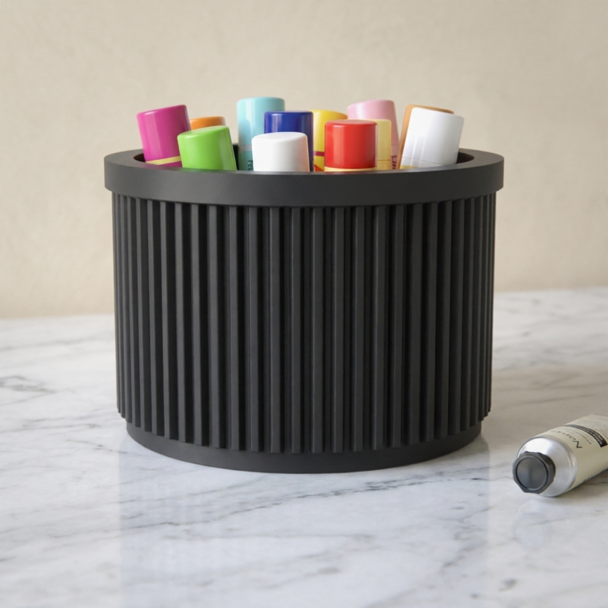 Ribbed Lip Balm Holder in Ribbed Lip Balm Holder, lifestyle photo