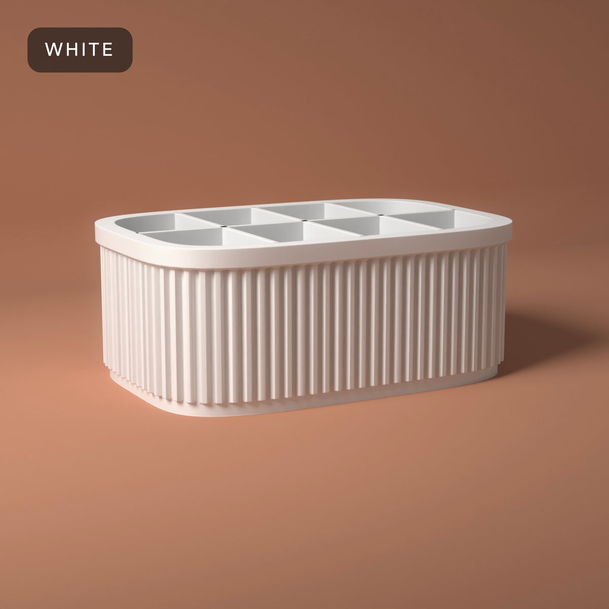 Ribbed Lipstick Holder in White