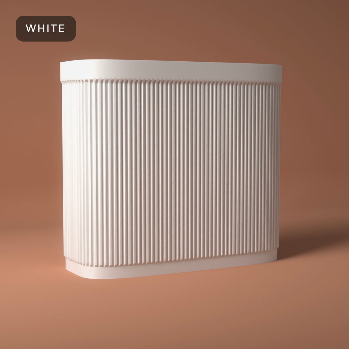Ribbed Magazine Rack in White