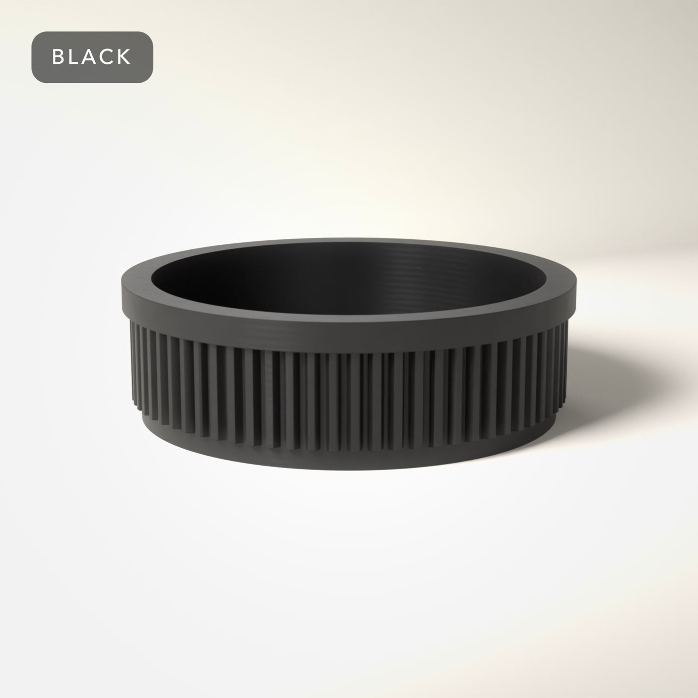 Ribbed Ring Holder Dish in Black