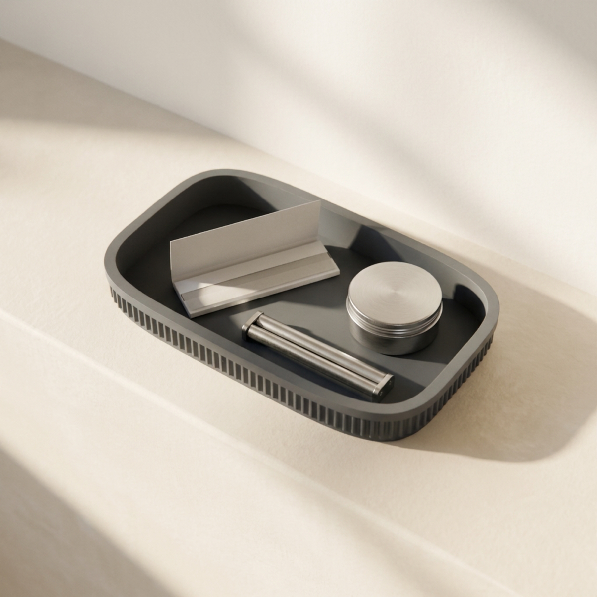 Ribbed Rolling Tray in Ribbed Rolling Tray, lifestyle photo
