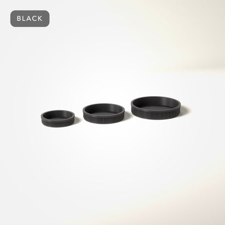 Nesting Round Trays Set of 3 in Black