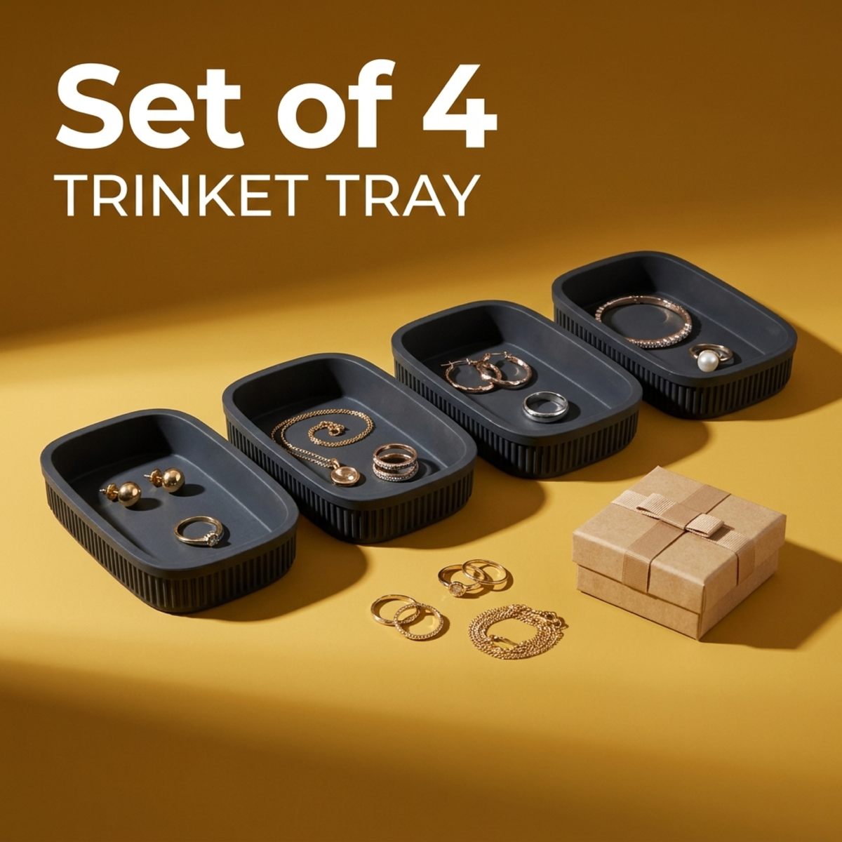 Trinket Tray 4-Pack Drawer Set in Trinket Tray 4-Pack Drawer Set, lifestyle photo