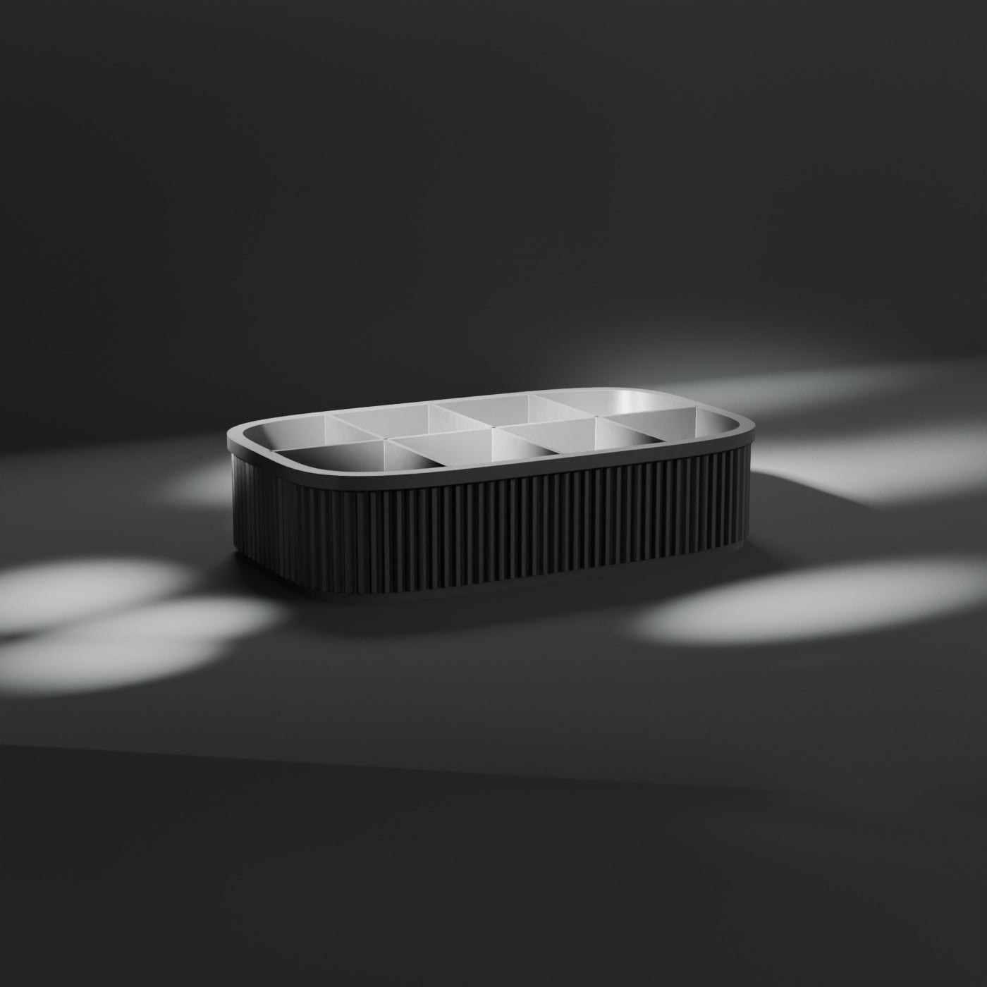 Ribbed coffee pod stand in black