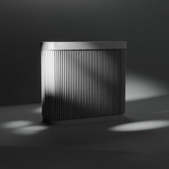 Ribbed magazine rack in black