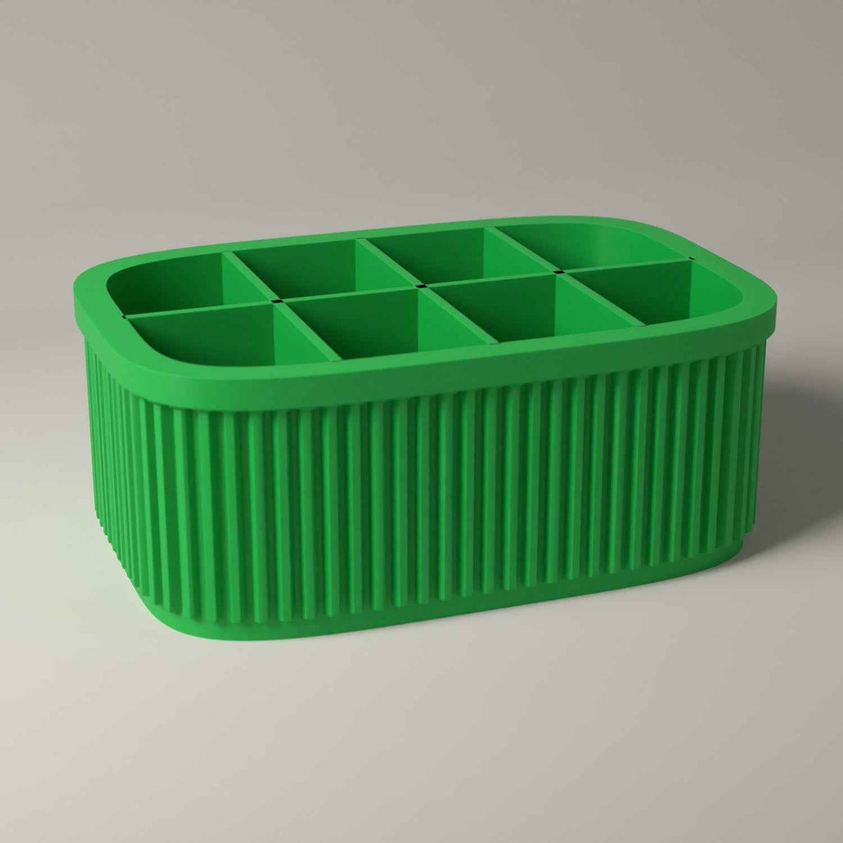 Lipstick Holder, Ribbed Makeup Organiser for a Dressing Table in forest green