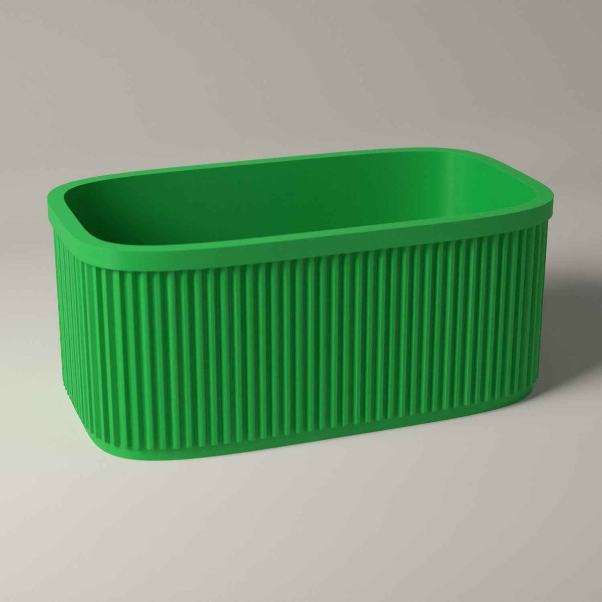 Ribbed Oval Jewellery Tray in forest green