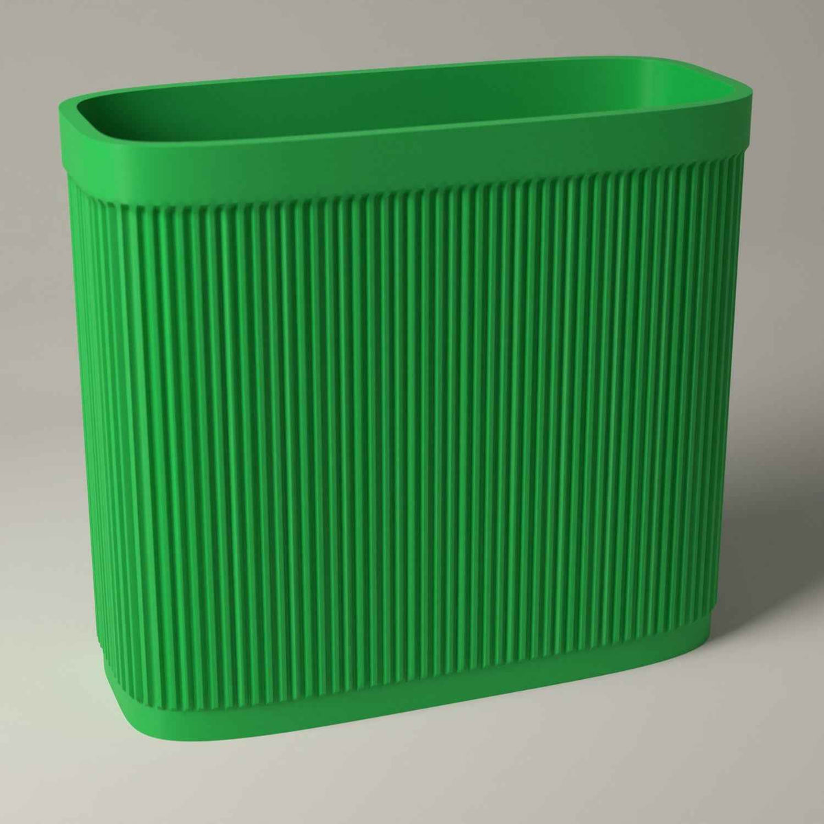 Ribbed Magazine Rack for Upright Magazine and Book Storage in forest green