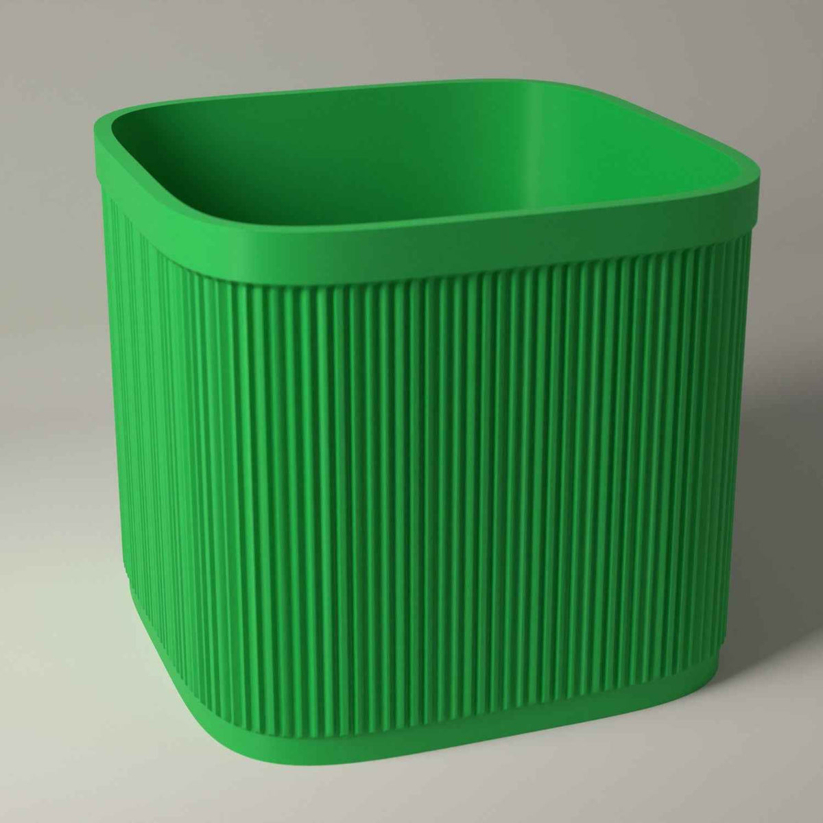 7 Inch Vinyl Record Crate, Ribbed Storage for Singles in forest green