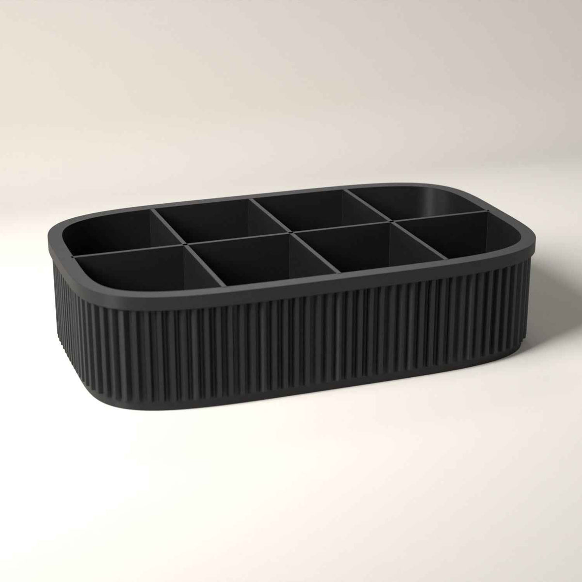 Ribbed Coffee Pod Organiser for Countertop Capsule Storage in black