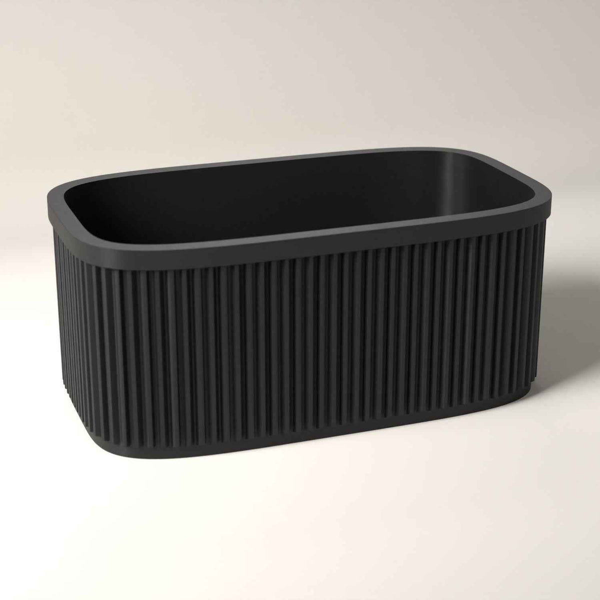 Ribbed Oval Jewellery Tray in black