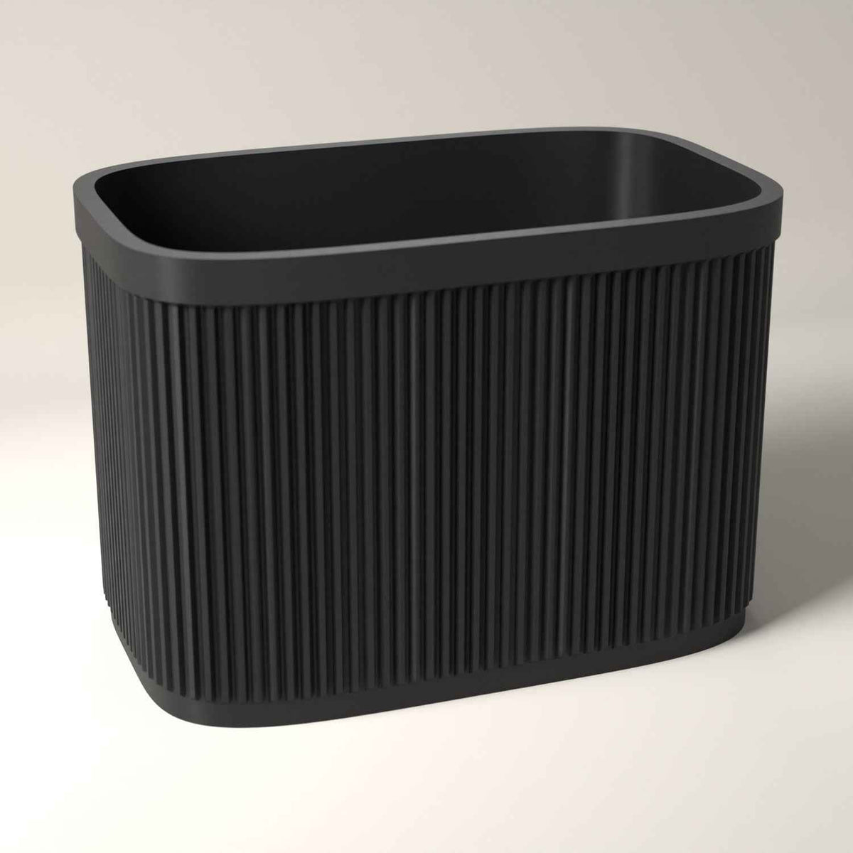Ribbed 7 Inch Record Holder for Vinyl Singles - Open Record Storage in black
