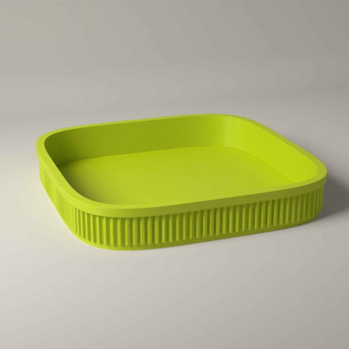 Dice Rolling Tray, Ribbed Tabletop Organiser for Board Games and RPGs in bright green