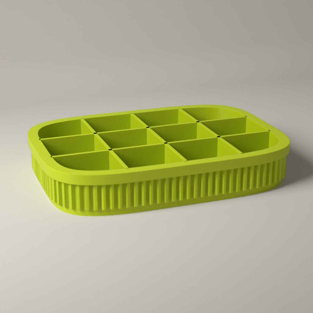 Earring Tray, Ribbed Jewellery Organiser for Studs and Small Earrings in bright green