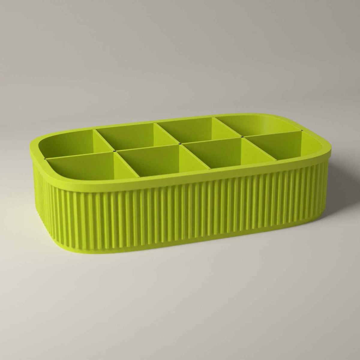Ribbed Coffee Pod Organiser for Countertop Capsule Storage in bright green