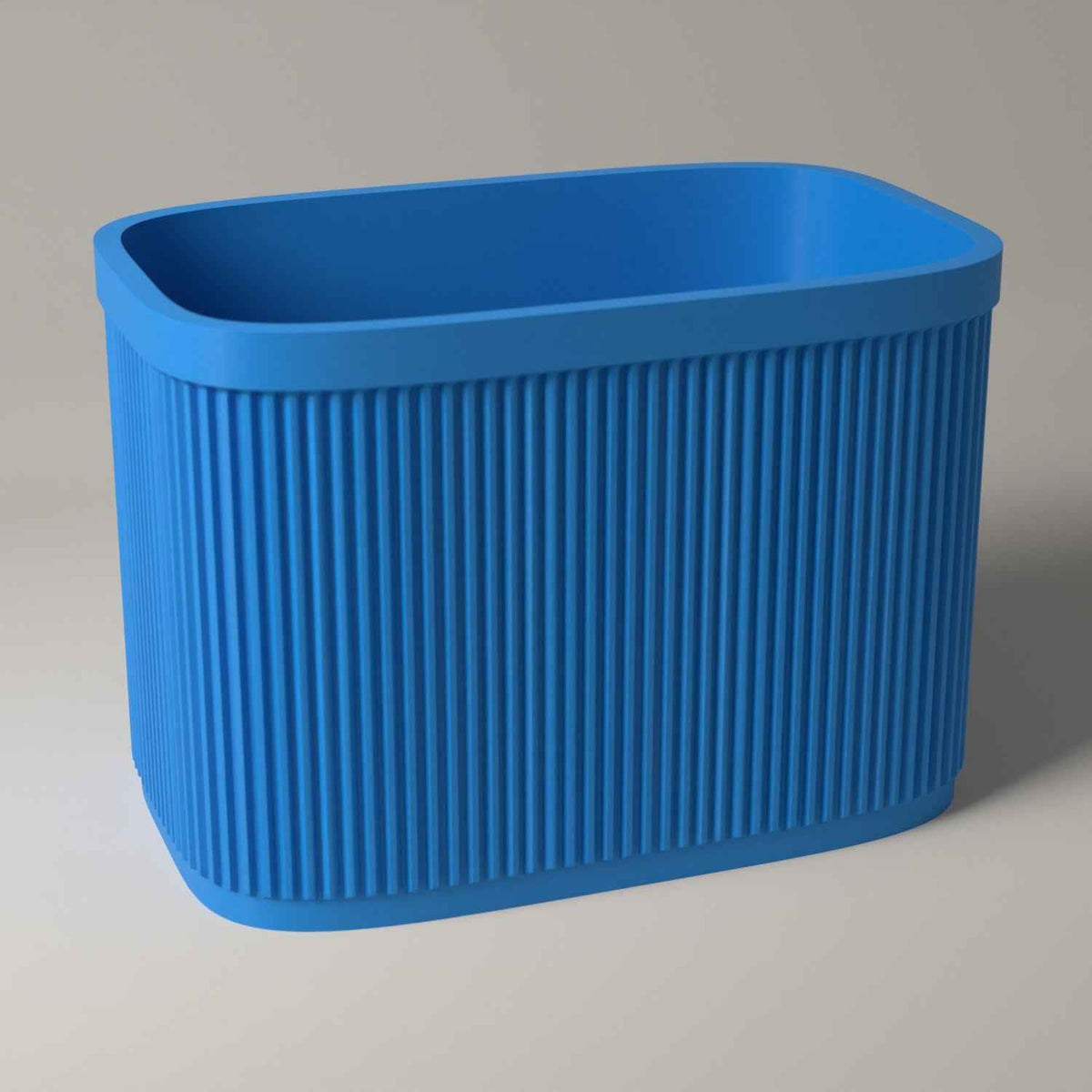 Ribbed 7 Inch Record Holder for Vinyl Singles - Open Record Storage in cyan