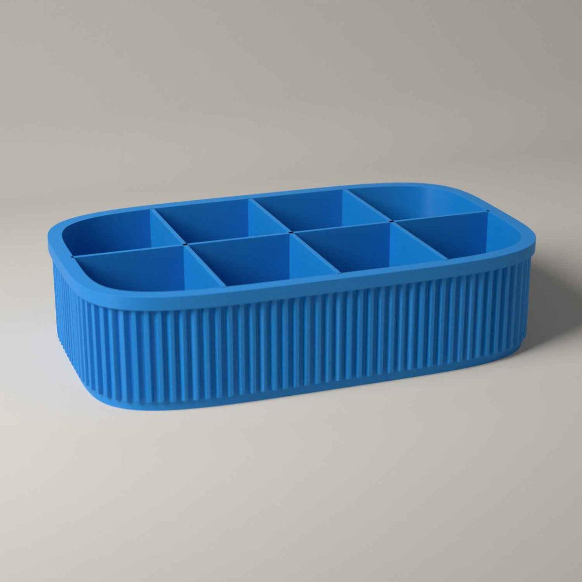 Ribbed Coffee Pod Organiser for Countertop Capsule Storage in cyan