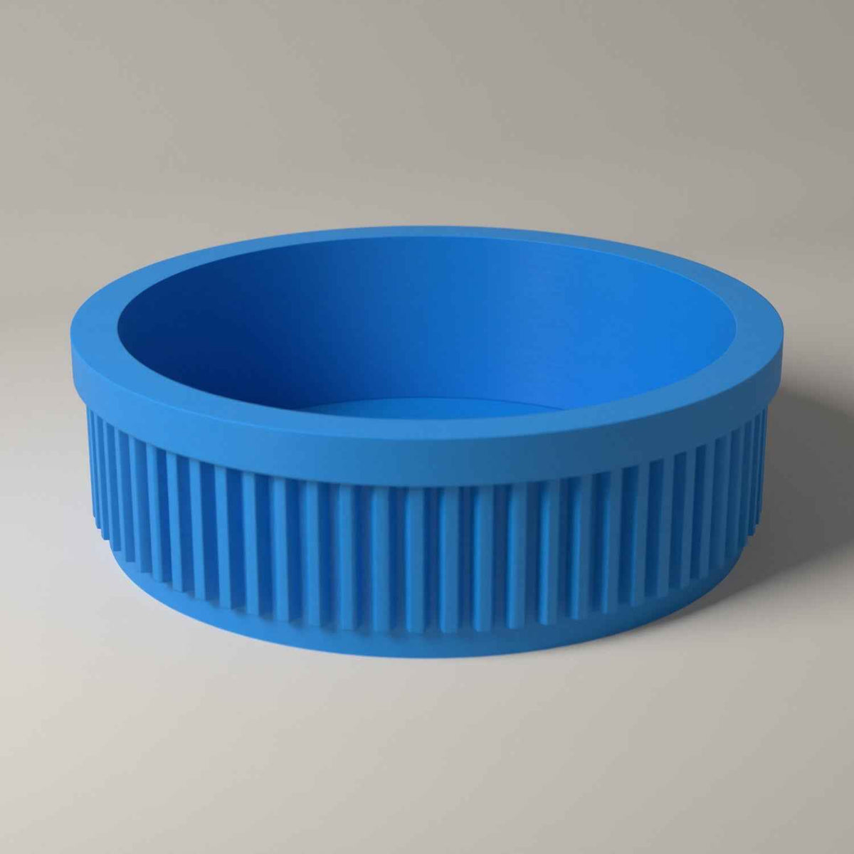 Ribbed Ring Holder Dish - Small Jewellery Tray for Rings and Studs in cyan