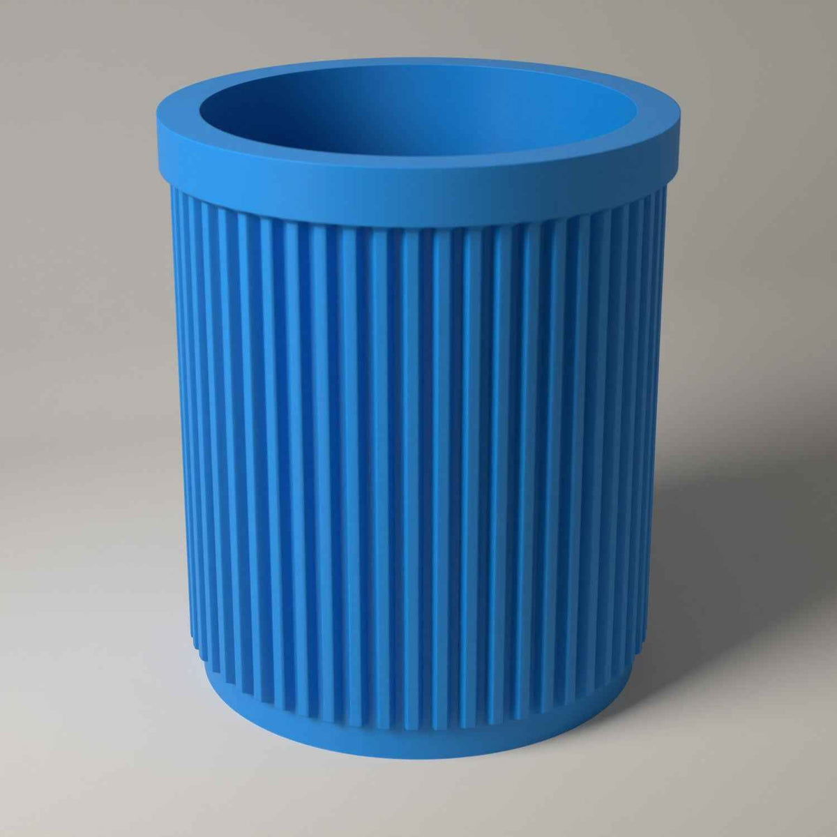 Ribbed Glasses Holder Stand for Bedside or Desk Storage in cyan