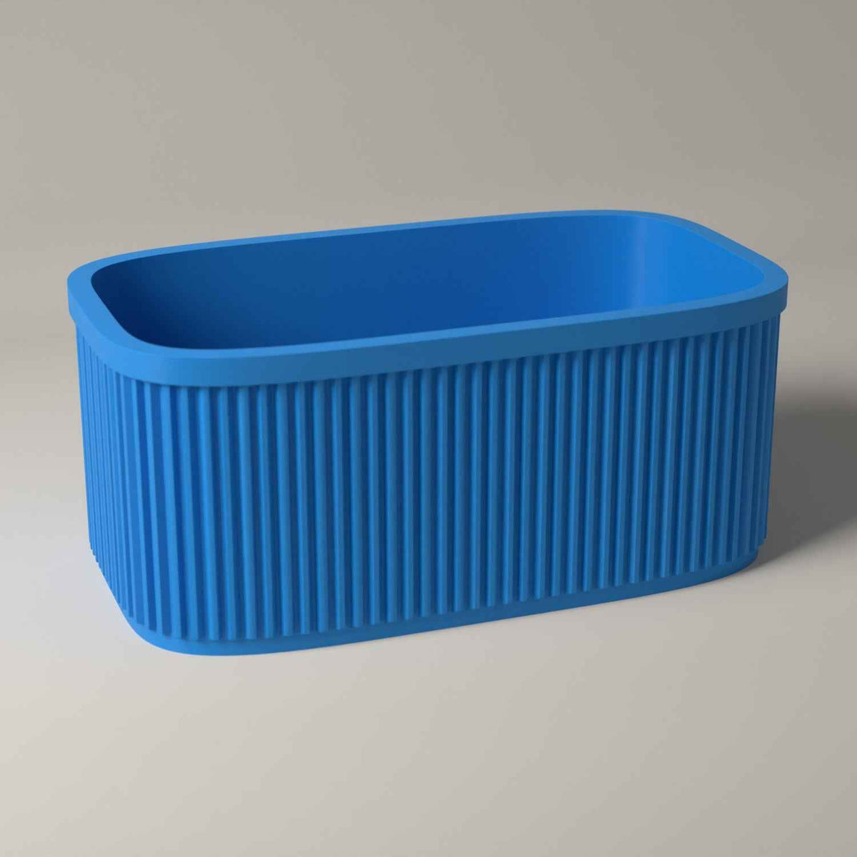Spice Jar Caddy, Ribbed Kitchen Counter Organiser in cyan