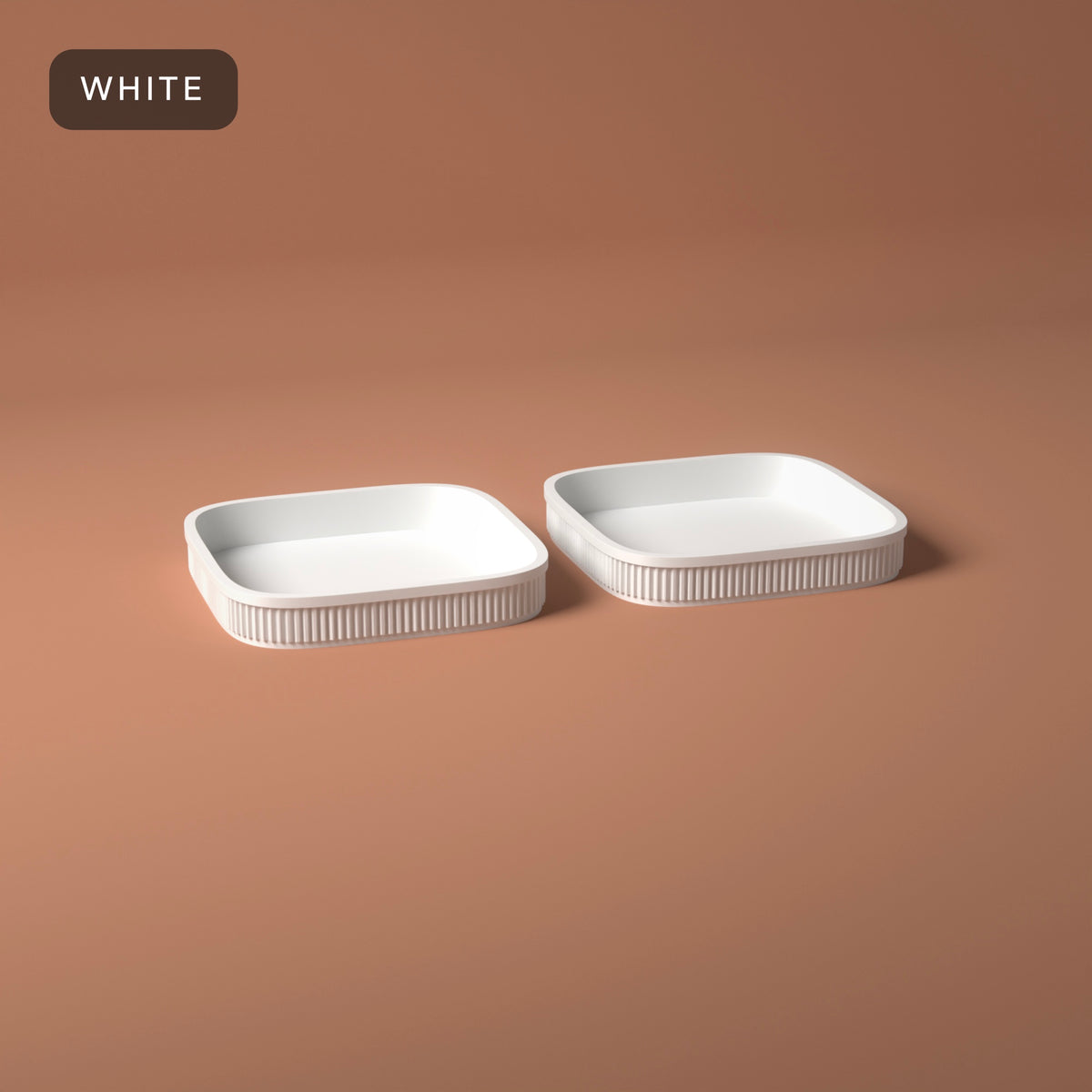Dice Tray 2-Pack Two Players in White