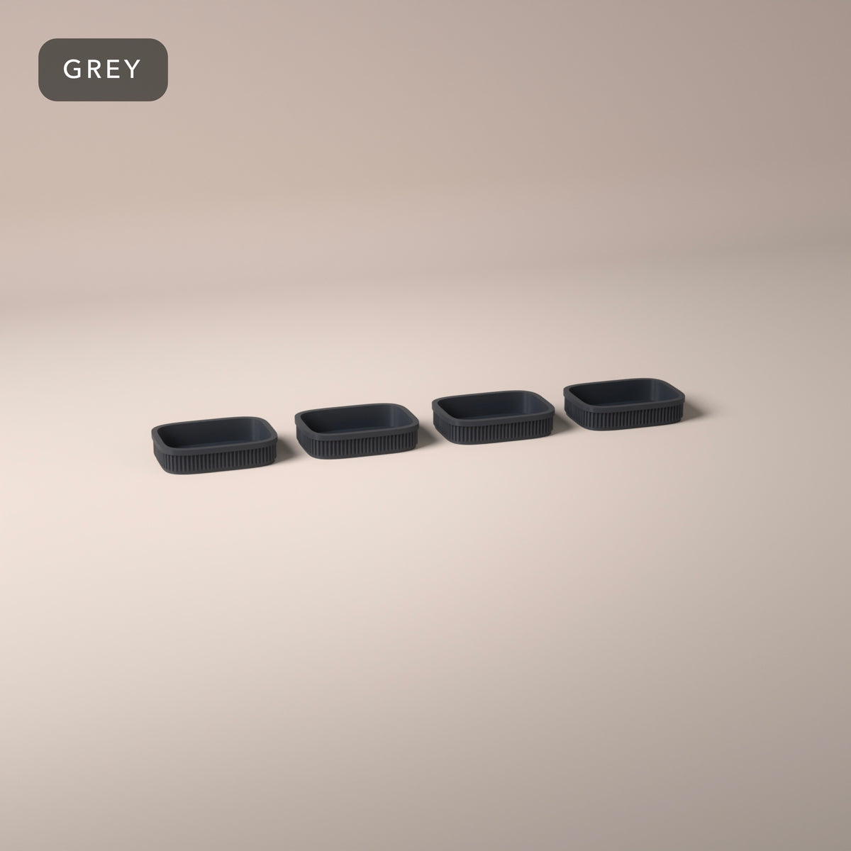 Trinket Tray 4-Pack Drawer Set in Grey