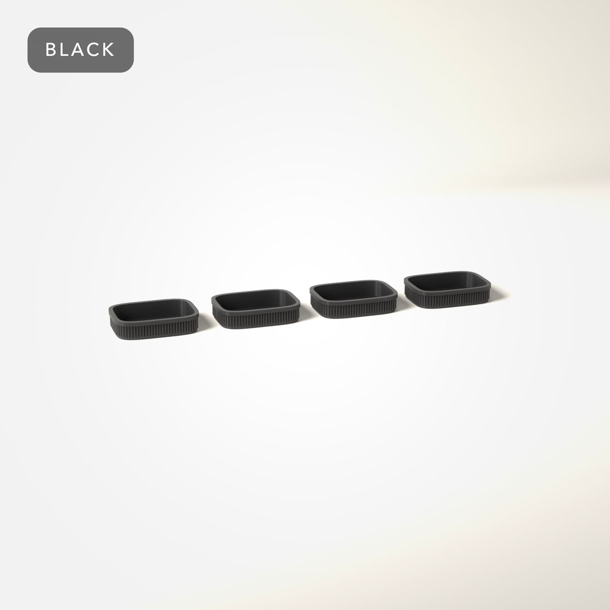 Trinket Tray 4-Pack Drawer Set in Black