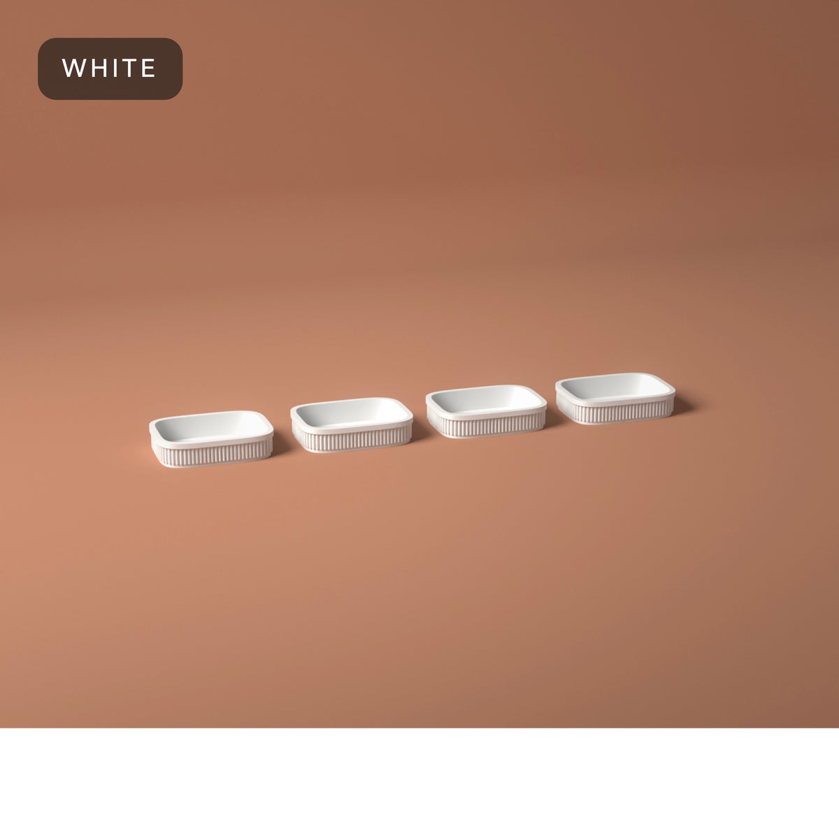 Trinket Tray 4-Pack Drawer Set in White