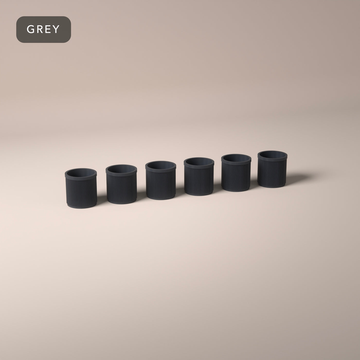 Pencil Pot Classroom 6-Pack in Grey