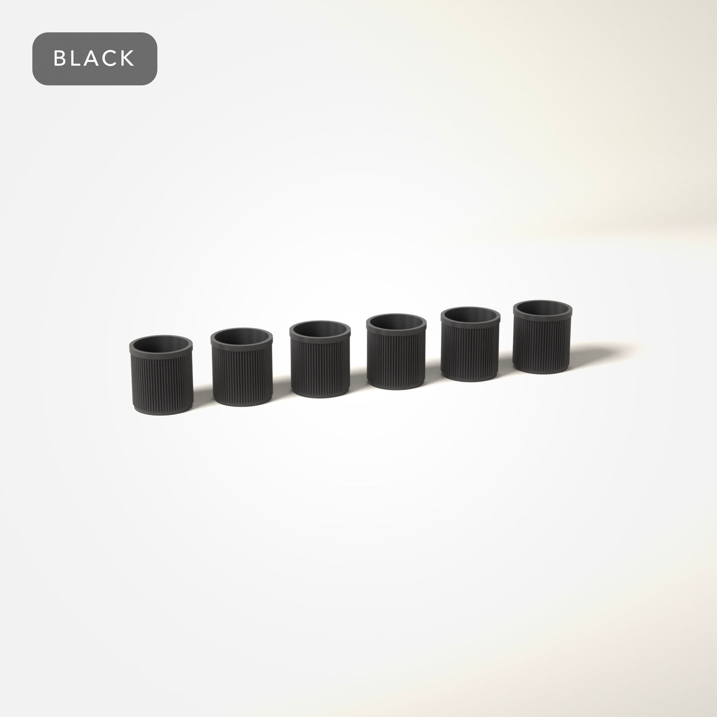 Pencil Pot Classroom 6-Pack in Black