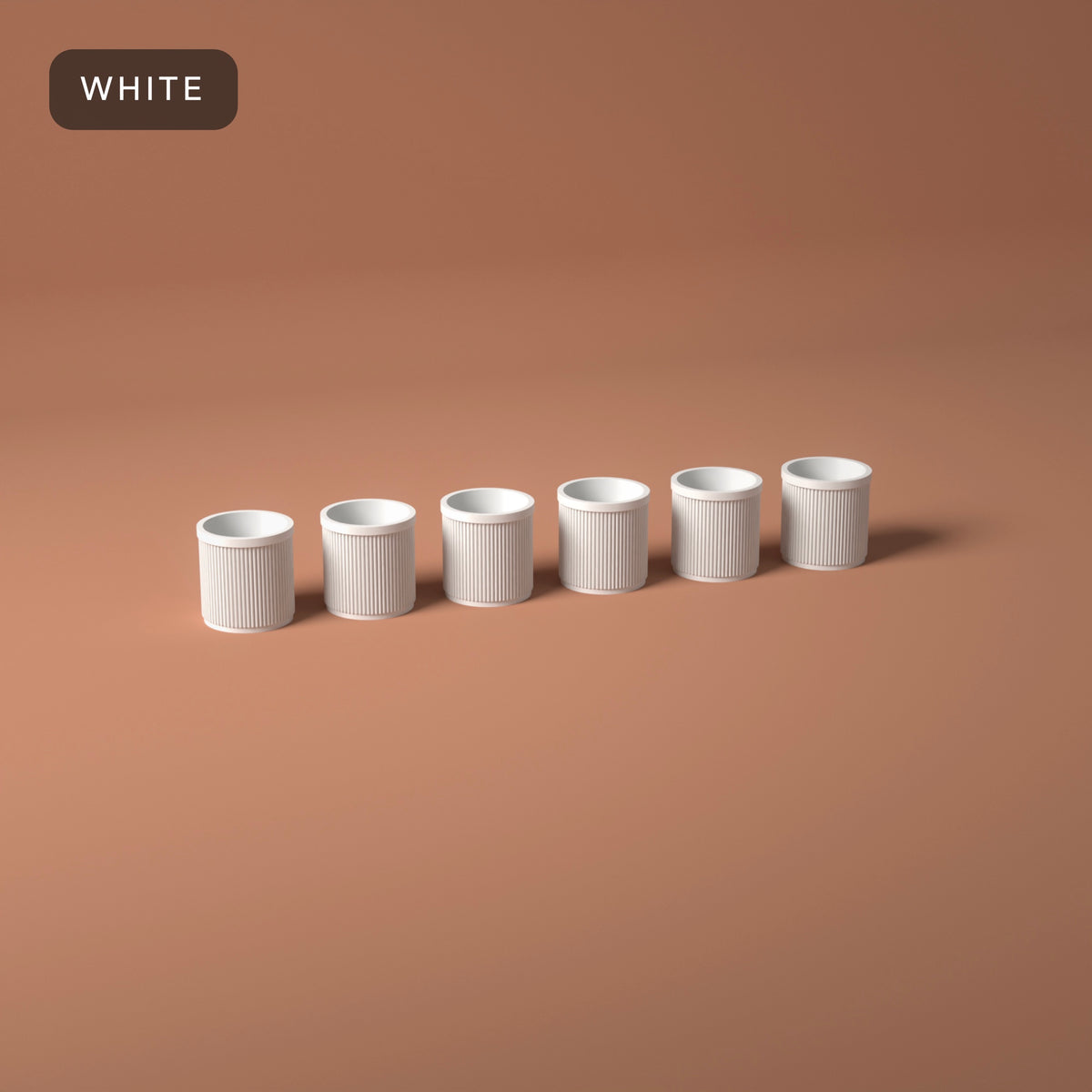 Pencil Pot Classroom 6-Pack in White