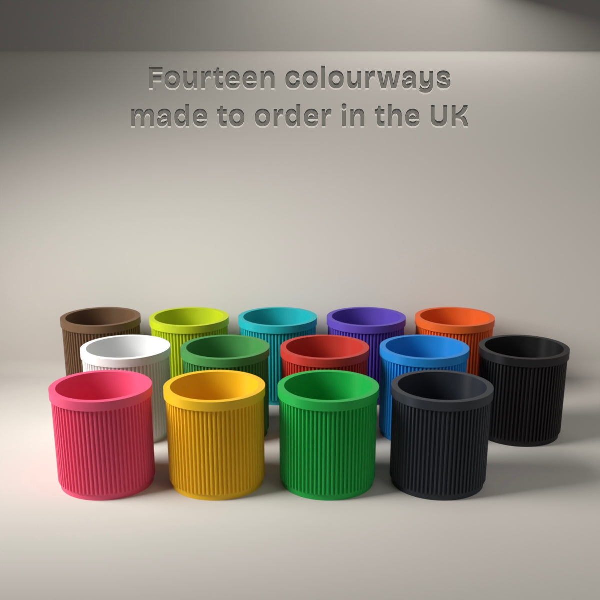 Pencil Pot Classroom 6-Pack in Available in fourteen colours, made to order in the UK