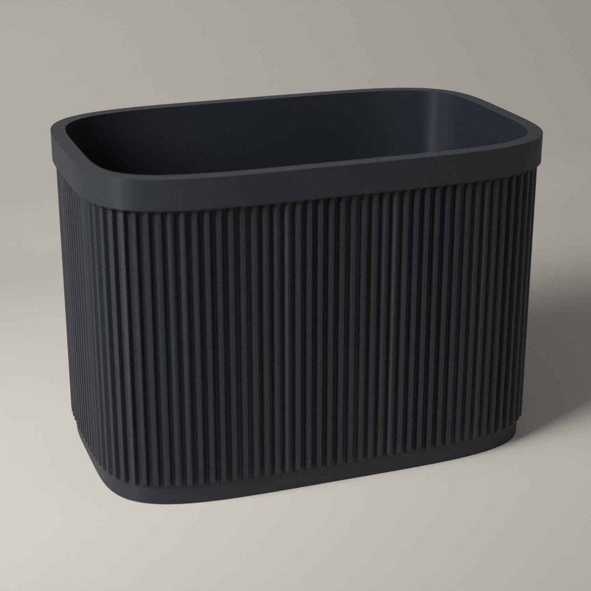Ribbed 7 Inch Record Holder for Vinyl Singles - Open Record Storage in grey