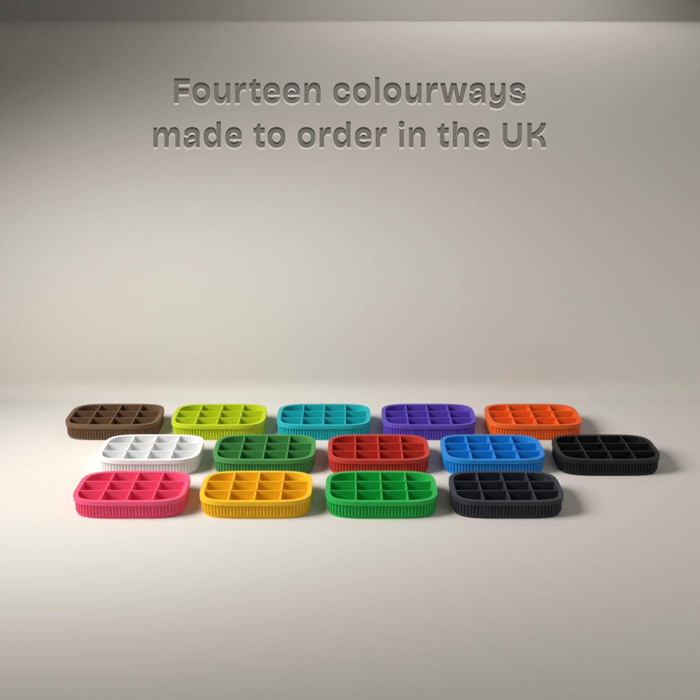 Earring Tray 2-Pack in Available in fourteen colours, made to order in the UK