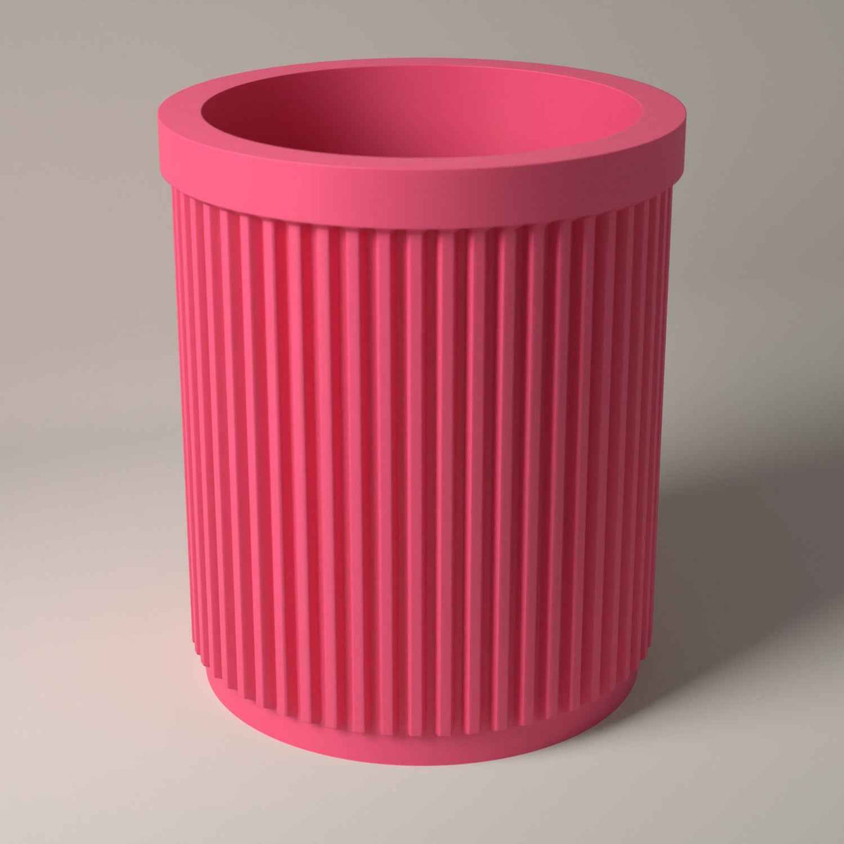Ribbed Glasses Holder Stand for Bedside or Desk Storage in hot pink