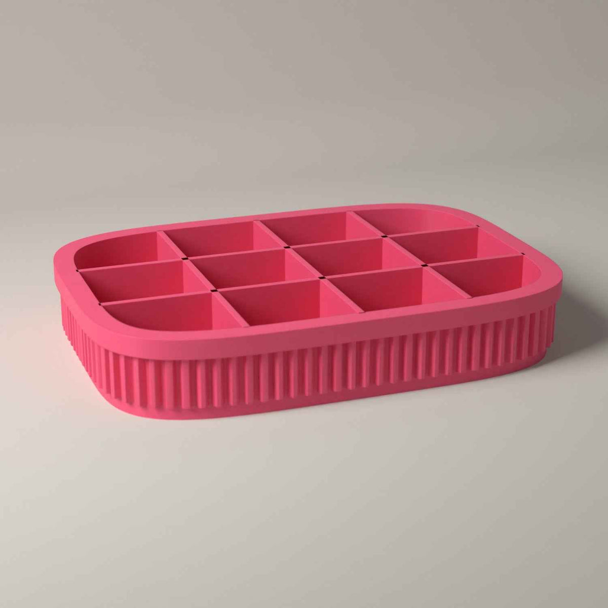 Earring Tray, Ribbed Jewellery Organiser for Studs and Small Earrings in hot pink